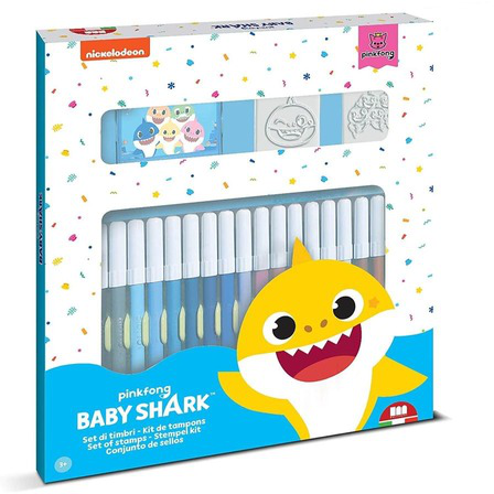 Multiprint Italia Baby Shark 18 Pieces Felt-Tip Pens