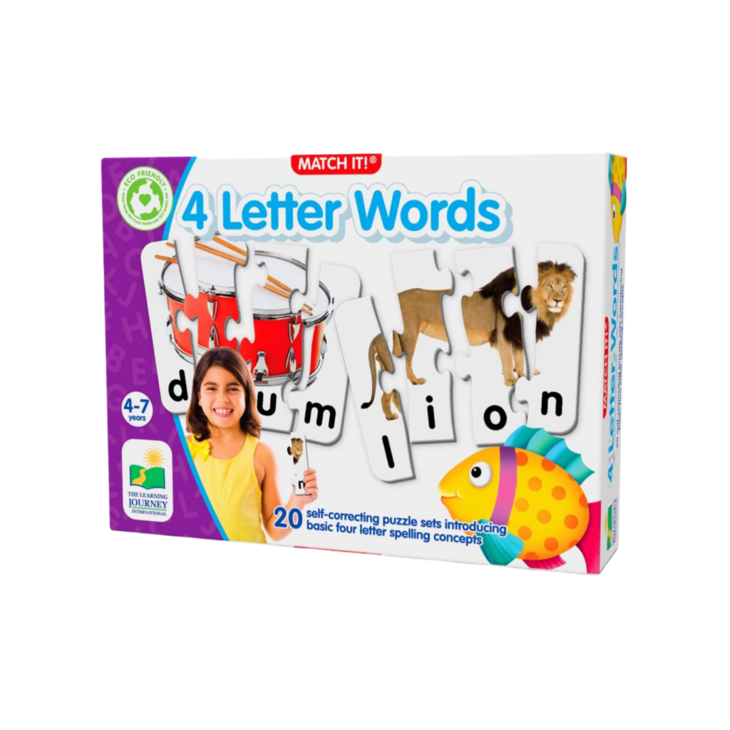 The Learning Journey Match It! - 4 Letter Words