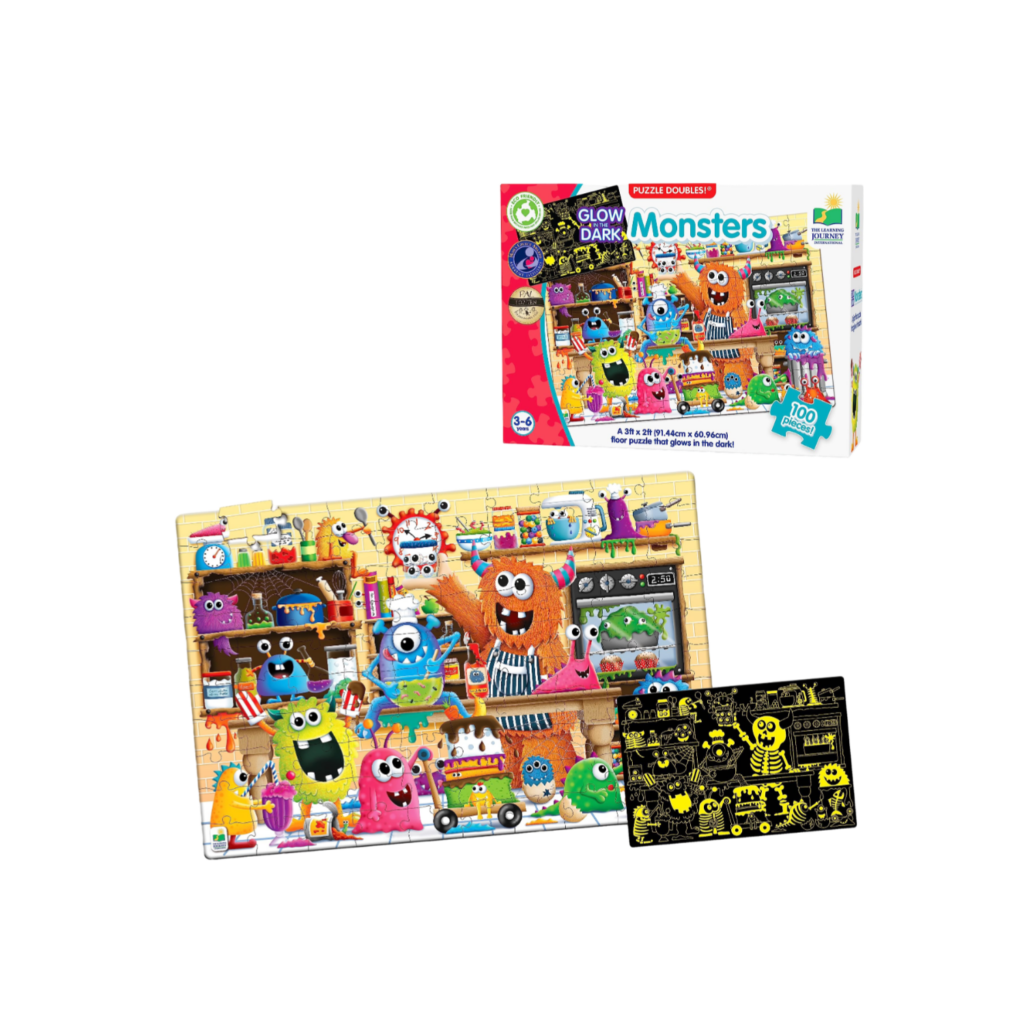 The Learning Journey Puzzle Doubles - Glow In The Dark - Monsters