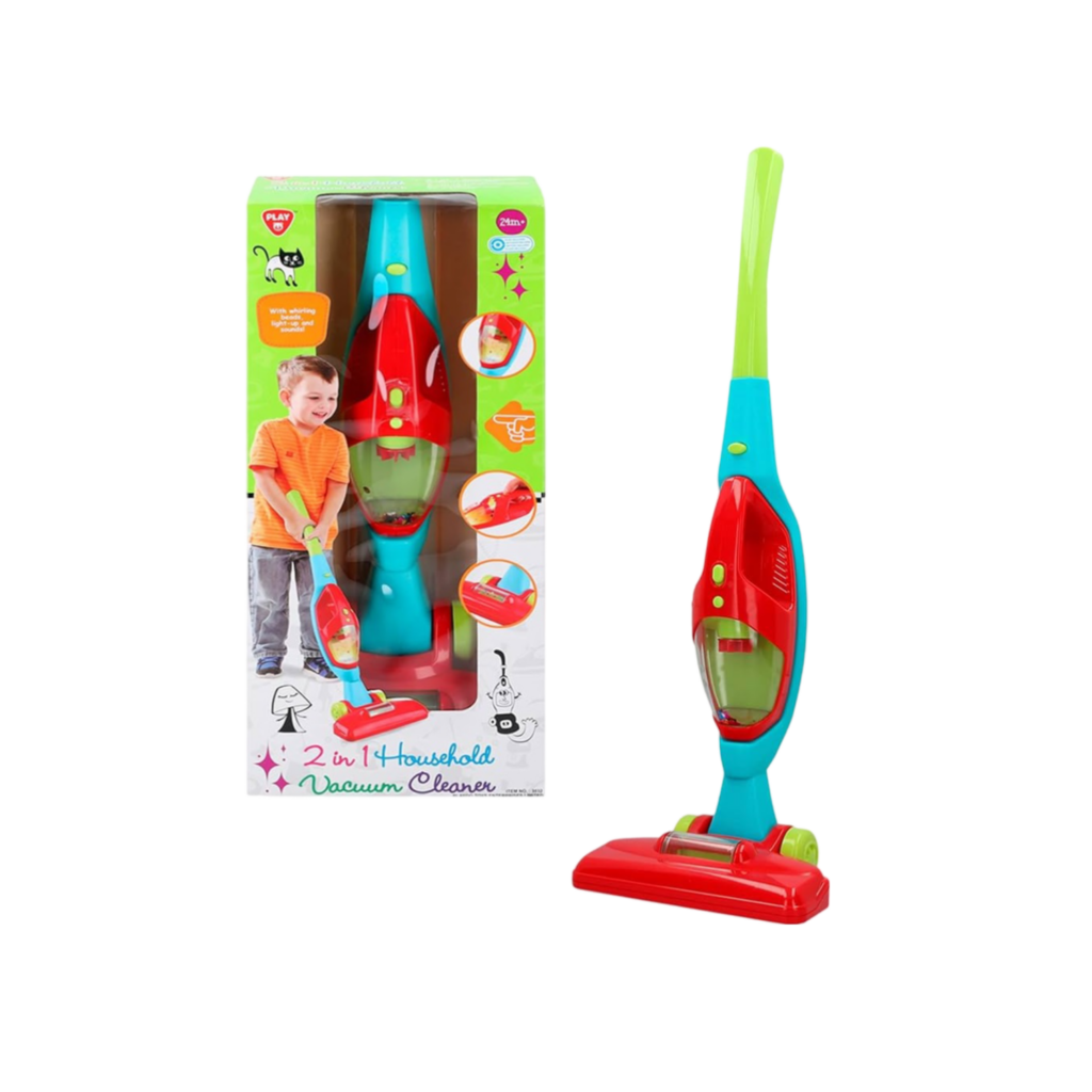 Playgo Recycled Material - 2 In 1 Household Vacuum Cleaner B/O