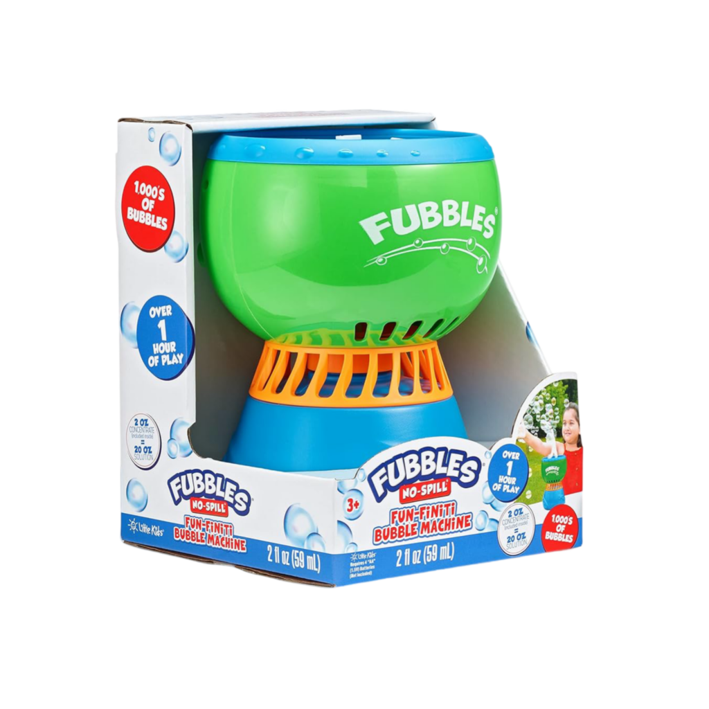 Little Kids Fubbles No-Spill Fun-Finiti Bubble Machine Active Play