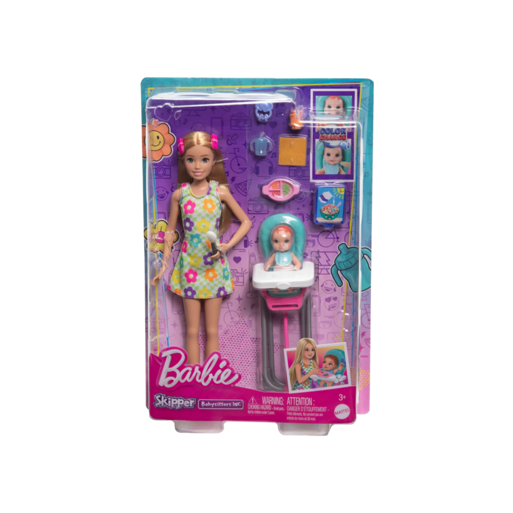 Mattel Barbie  Skipper Babysitters Included Doll And Playset - Feeding Baby (Blonde)