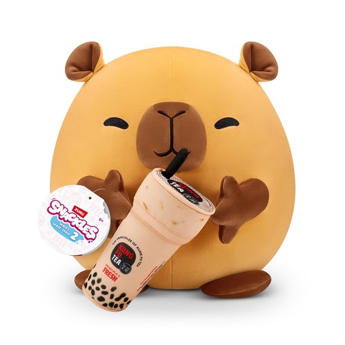 Zuru Snackles Plush 8"Series 2 - Plush 8" Capybara & Kung Fu Tea (Bubble Tea)