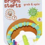 Bright Starts Grab & Spin Rattle And Teether Toy