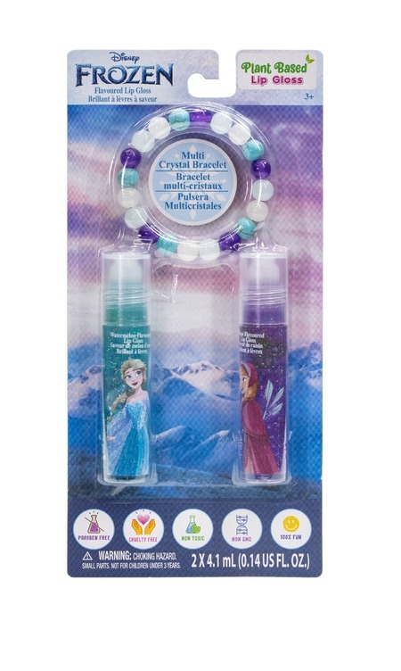 Hot Focus 2-Pack Crystal Lip Gloss Roll On And Bracelet Plant Based