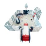 Little Toddlers Playpen With Slide, Swing Rocking Horse, Ball Pit (100Pcs 5.5Cm Balls), Mat And Basketball Hoop -200Cm X 240Cm X 63Cm