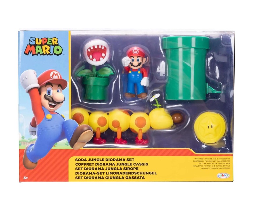 Nintendo Super Mario 2.5" Soda Jungle Diorama Set