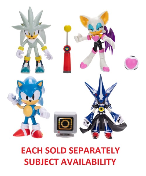 Jakks Pacific Sonic The Hedgehog 4" Figure With Accessories Wave #17 Assorted 4