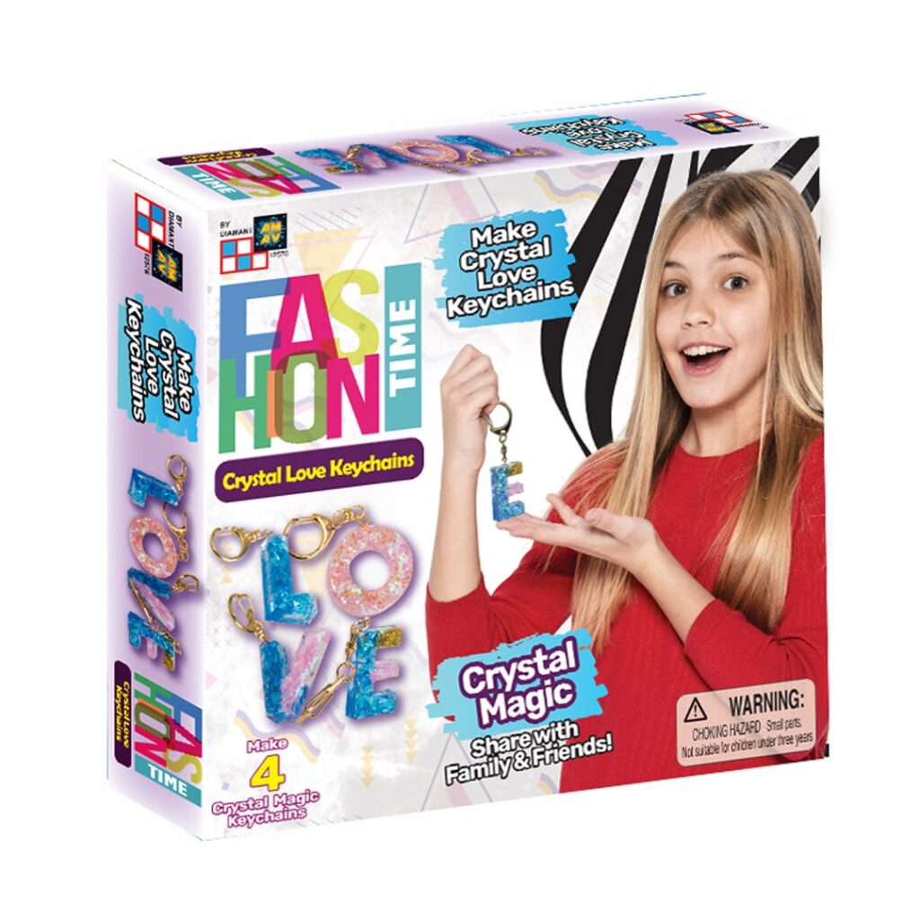 Fashion Time Crystal Magic Love Key Chain