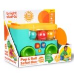 Bright Starts Pop & Roll Safari Bus Ball Play Toy