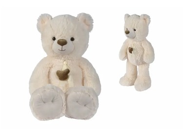 Nicotoy Plush Bear Creme Ribbon Head Bear 55Cm
