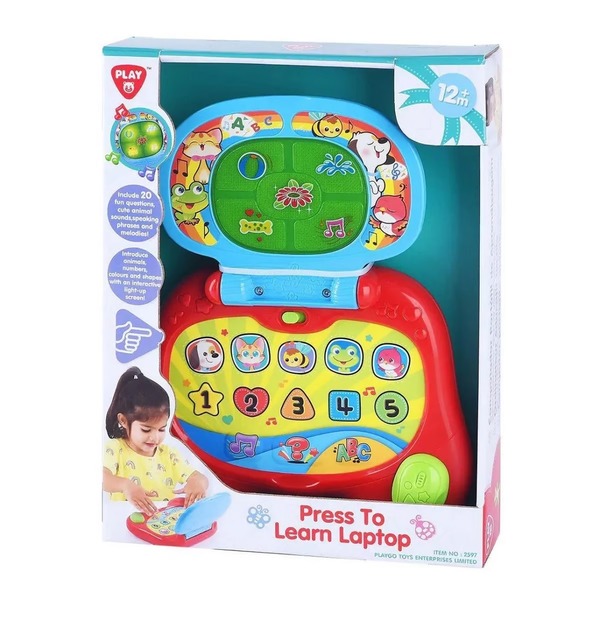 Playgo Press To Learn Laptopn Battery Operated