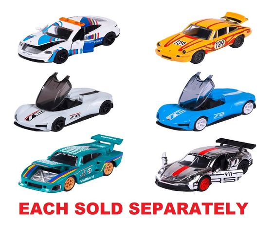 Majorette Porsche Deluxe Assortment, 6-Assorted
