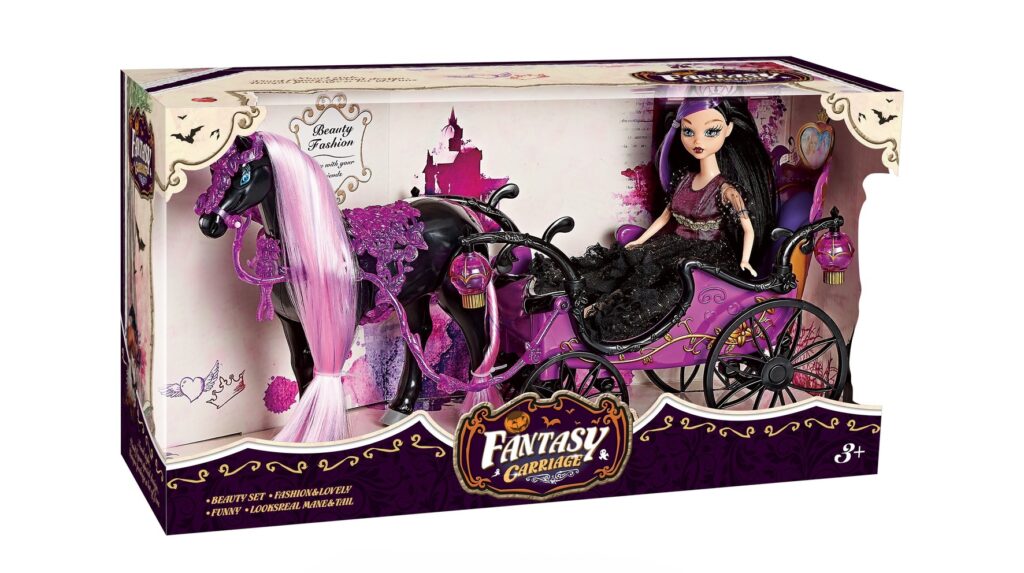 Transtern Electric Horse With Doll & Cart Bucket