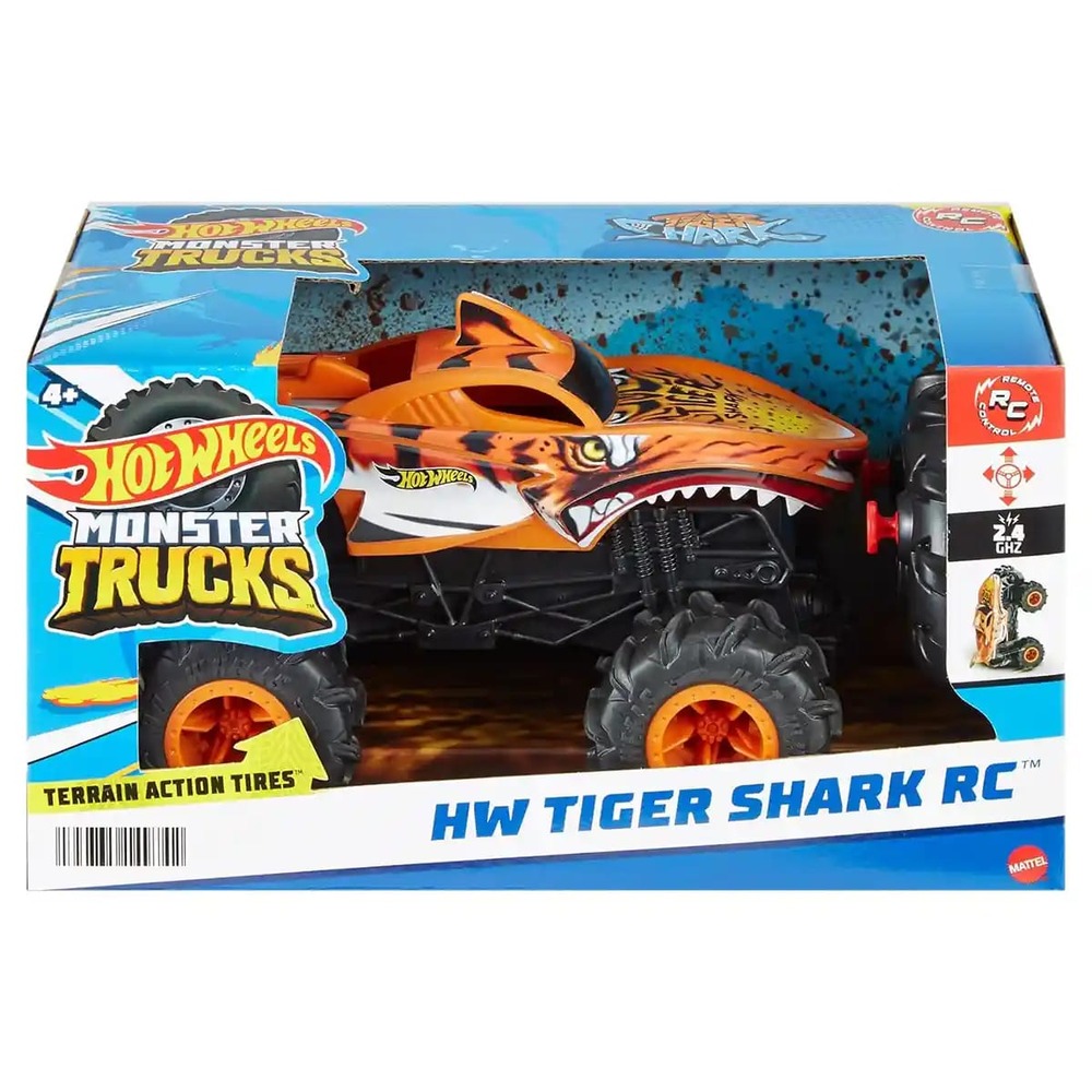 Mattel Hot Wheels R/C Monster Trucks 1:24 Tiger  Sharktm