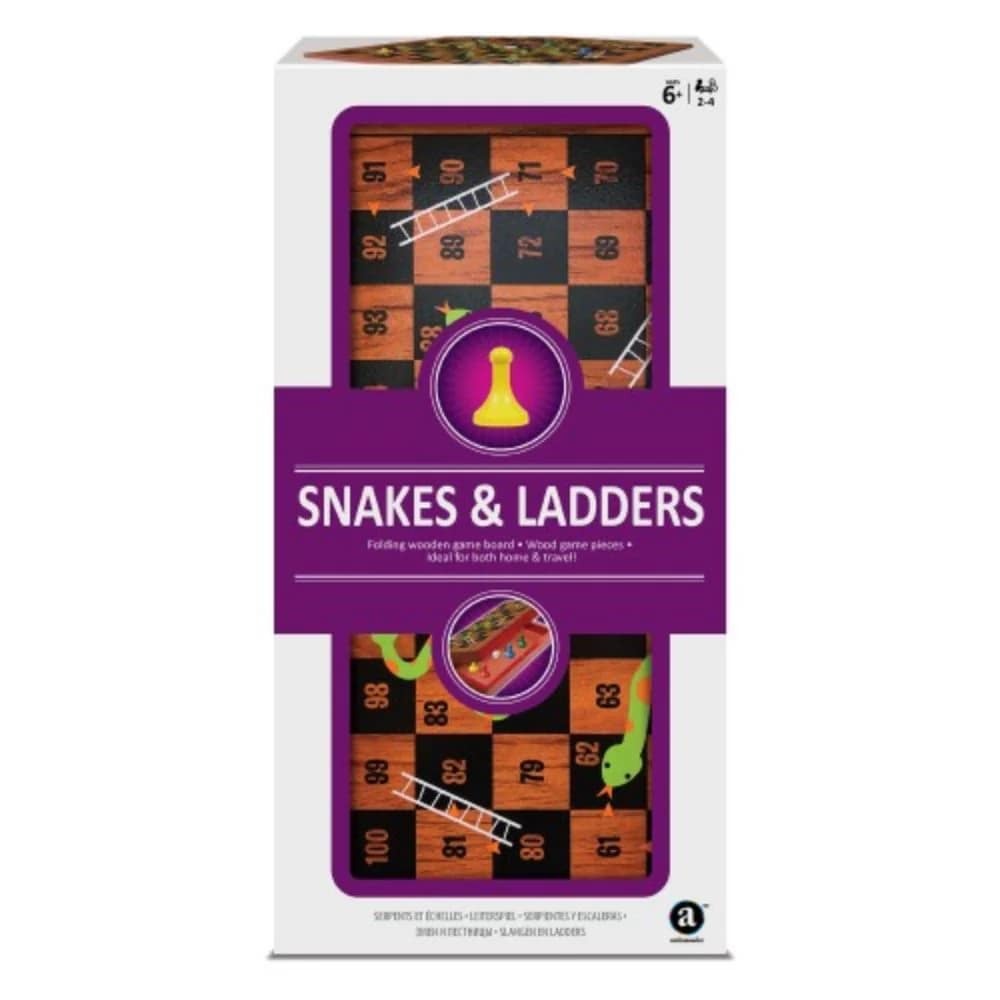 Ambassador Folding Wood Snakes & Ladders Set Tg1903 42001903