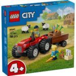 Lego City  60461 Red Farm Tractor With Trailer & Sheep