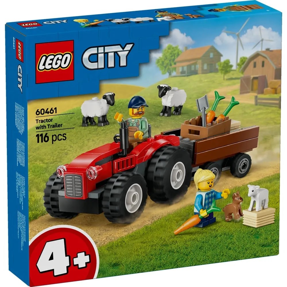 Lego City  60461 Red Farm Tractor With Trailer & Sheep