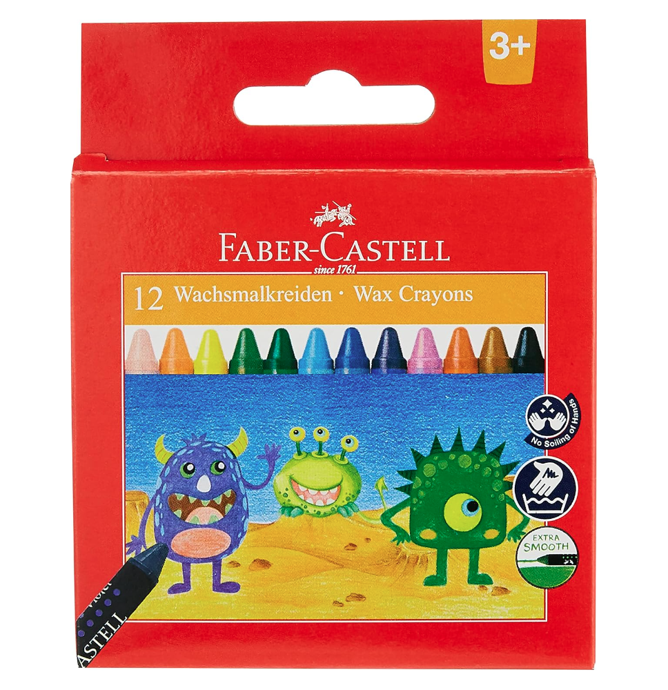 Faber-Castell Wax Crayons 12Pc 1Pck