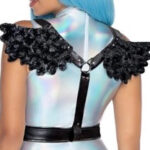 Furry Angel Body Wings - Black