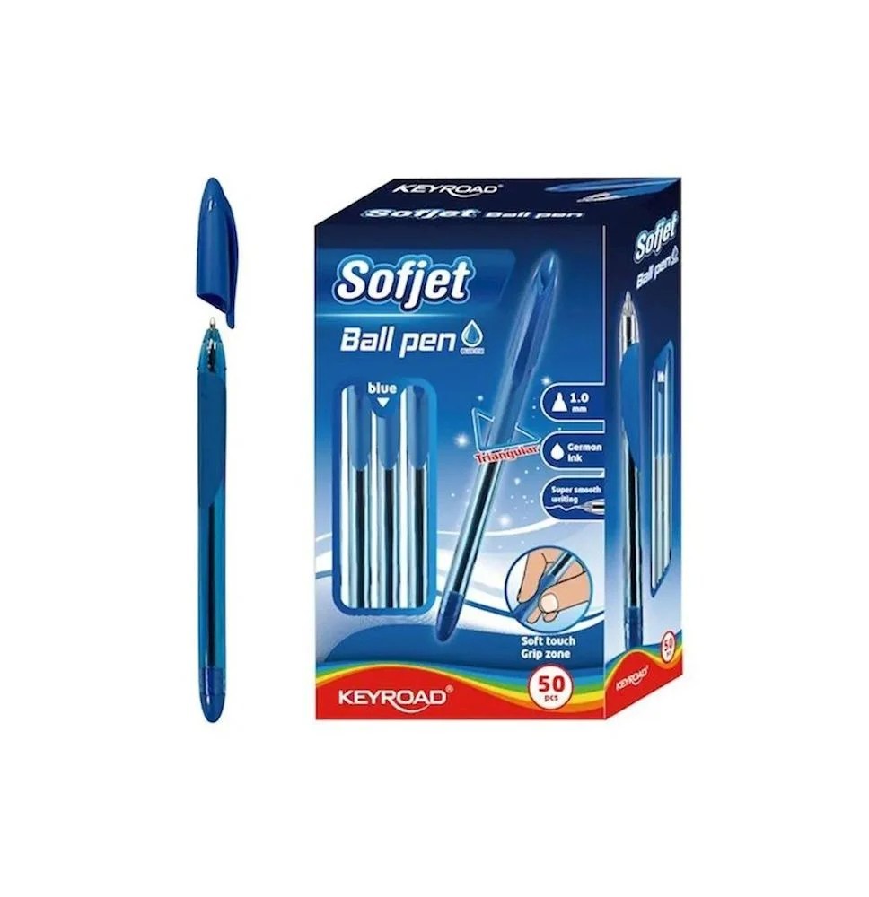 Keyroad Soft Jel Ball Pen Blue 1Pc