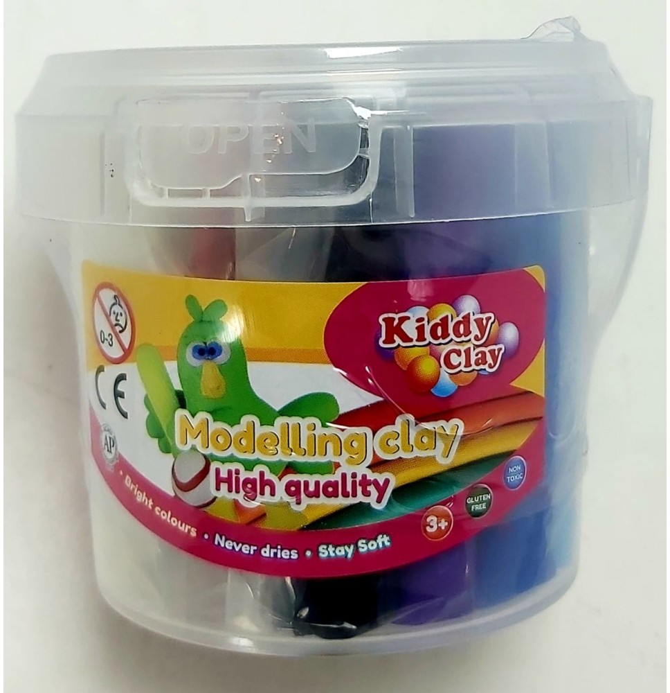Kiddy Clay 12 Colors Modeling Clay 1Pc