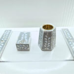 A set consisting of a stove with an incense tray, a oud box