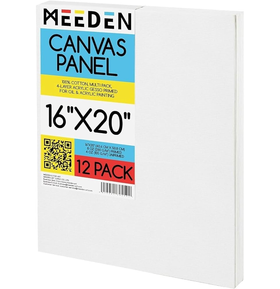 Meeden Canvas Panel Thin 16x20 12Pc 1Pck
