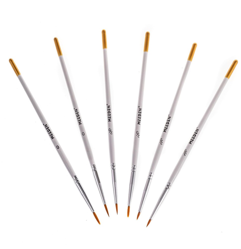 Meeden Micro Detail Paint Brush 6Pc 1Pck