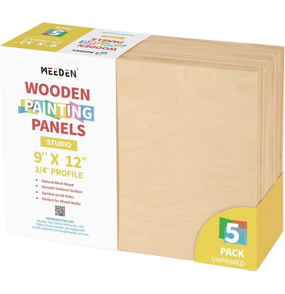 Meeden Wooden Painting Panel 9x12 1Pc