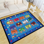 Letter and color train rug -160X230