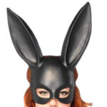 Bondage bunny mask Black