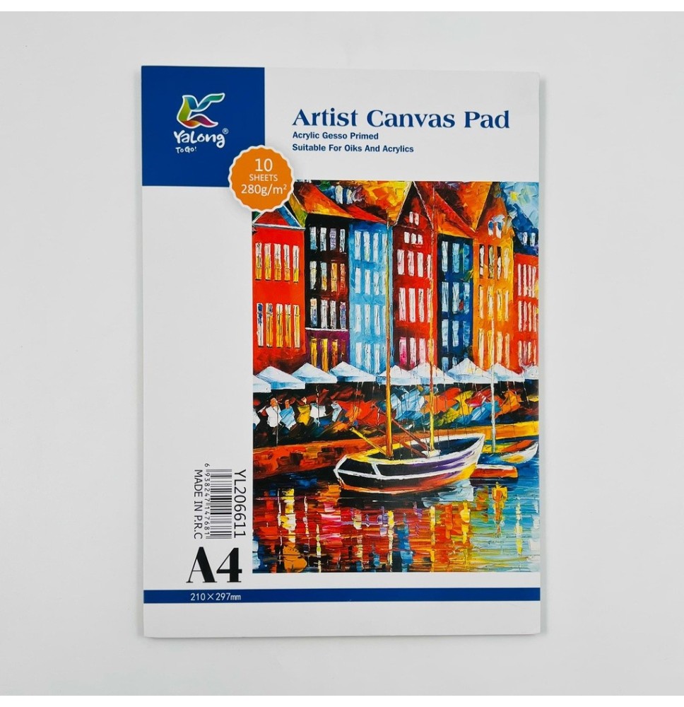 Yalong Artist Canvas Pad A4 280G 10 Sheet 1Pc