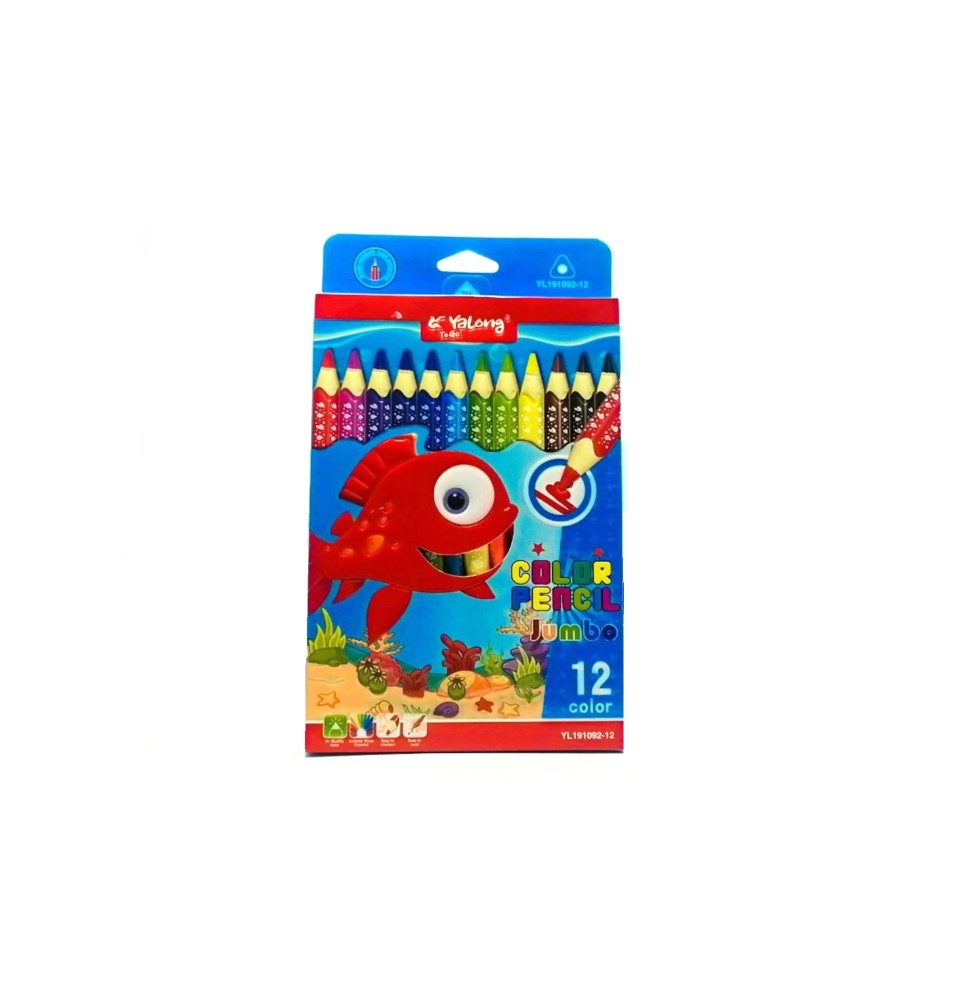 Yalong Color Pencil-Jumbo 12Pc 1Pck