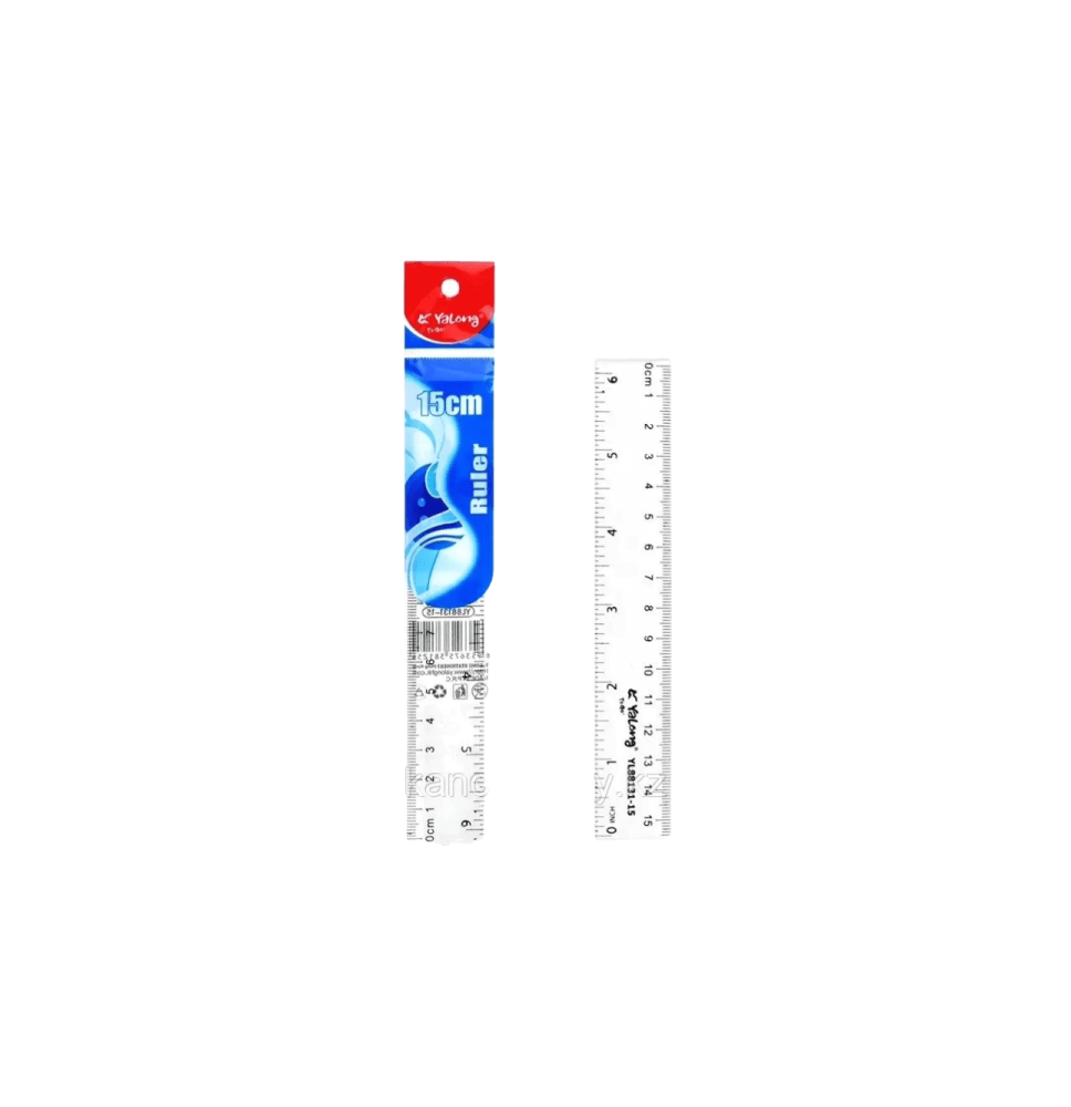 Yalong Plastic Ruler 15cm 1Pc
