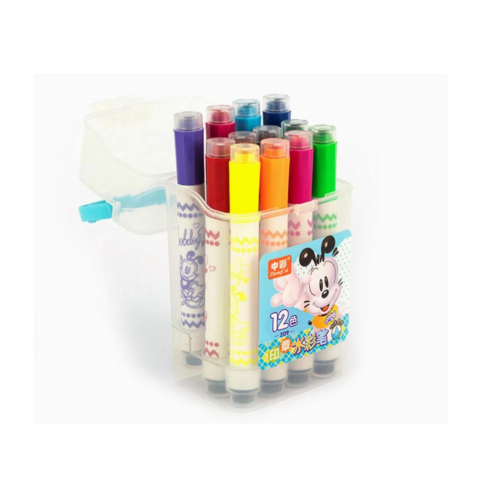 ZhonCai Color Stamp Marker 12Pc 1Box