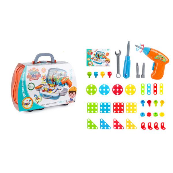 3D Play House Assembling With Electric Drill Game Orange 242