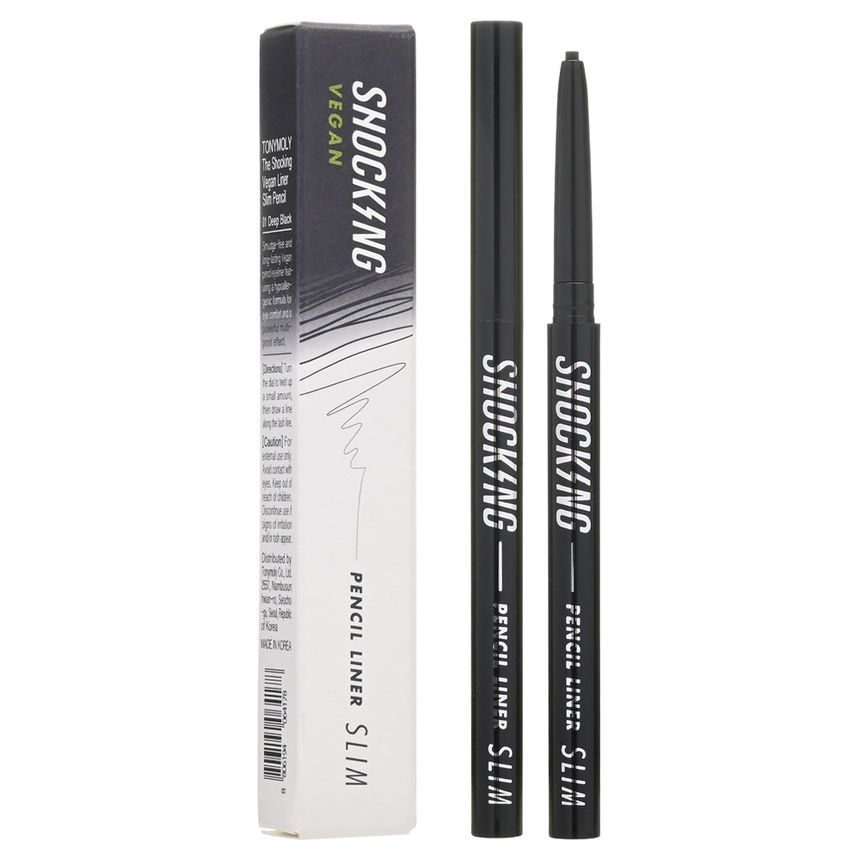 TONY MOLY - THE SHOCKING Vegan Liner Slim Pencil - 01 DEEP BLACK