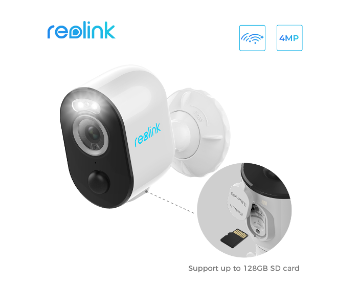 Reolink Argus 3 Pro 2K Wire Free Camera Battery- Wifi Camera -White