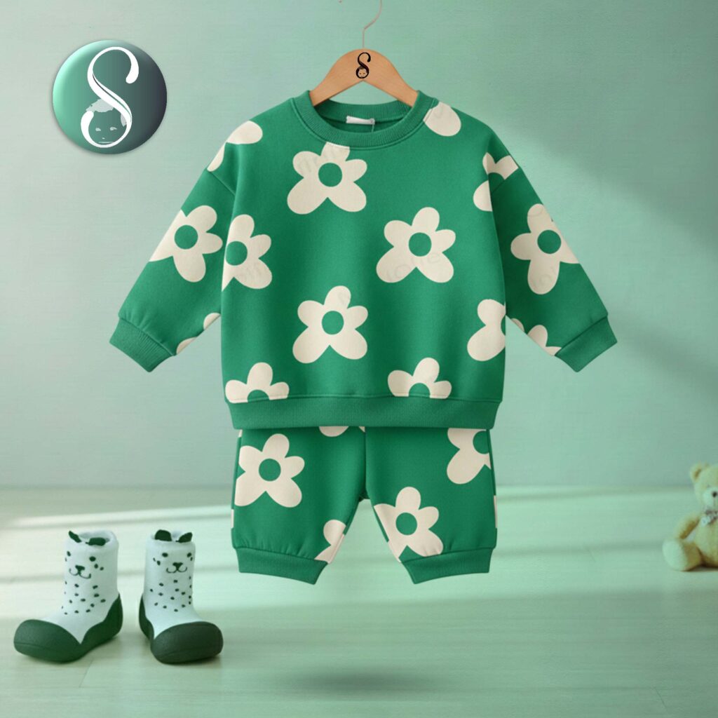 Baby Flower Green 2-piece Set