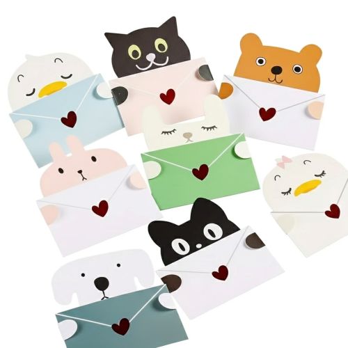 18pcs Cute Cartoon Gift & Greeting Card Set with Envelopes