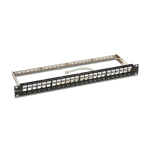 Secuview 1U Blank Patch Panel 24-Port | Heavy-Duty Metal Construction.