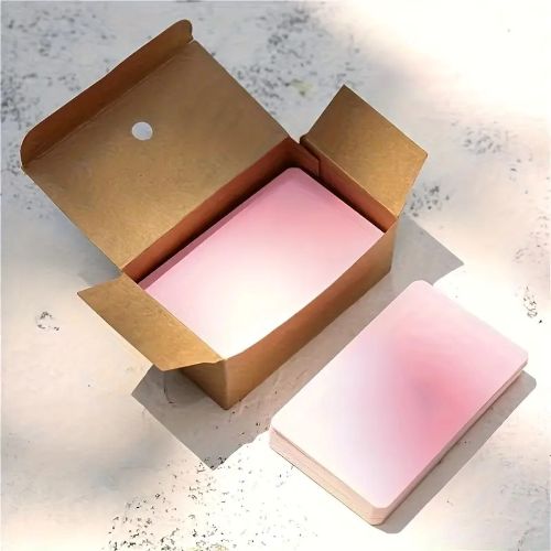 100 Vintage Kraft Paper Cards – Blank Inside, Matte Finish for DIY Crafts (8.8*5.5)
