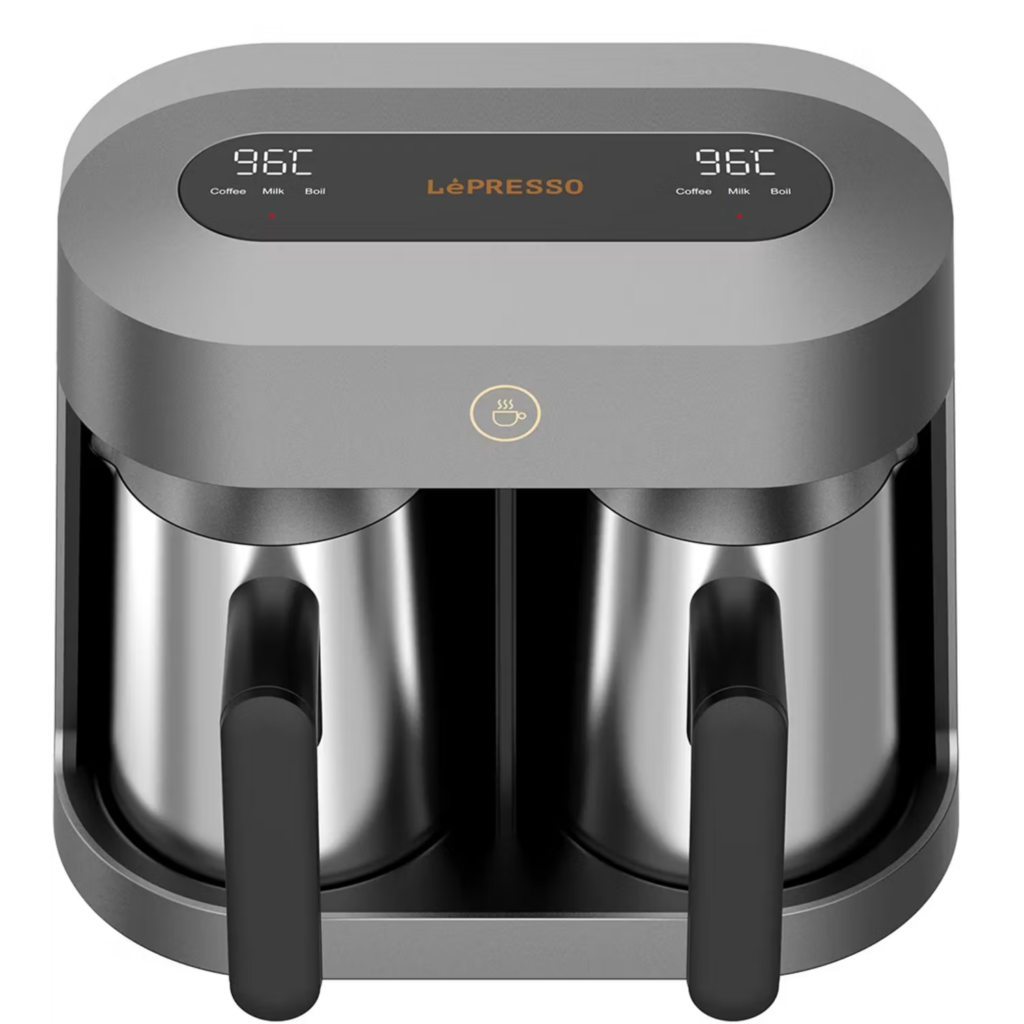 Lepresso Cezvara Turkish Coffee Maker With Dual Cup - Grey