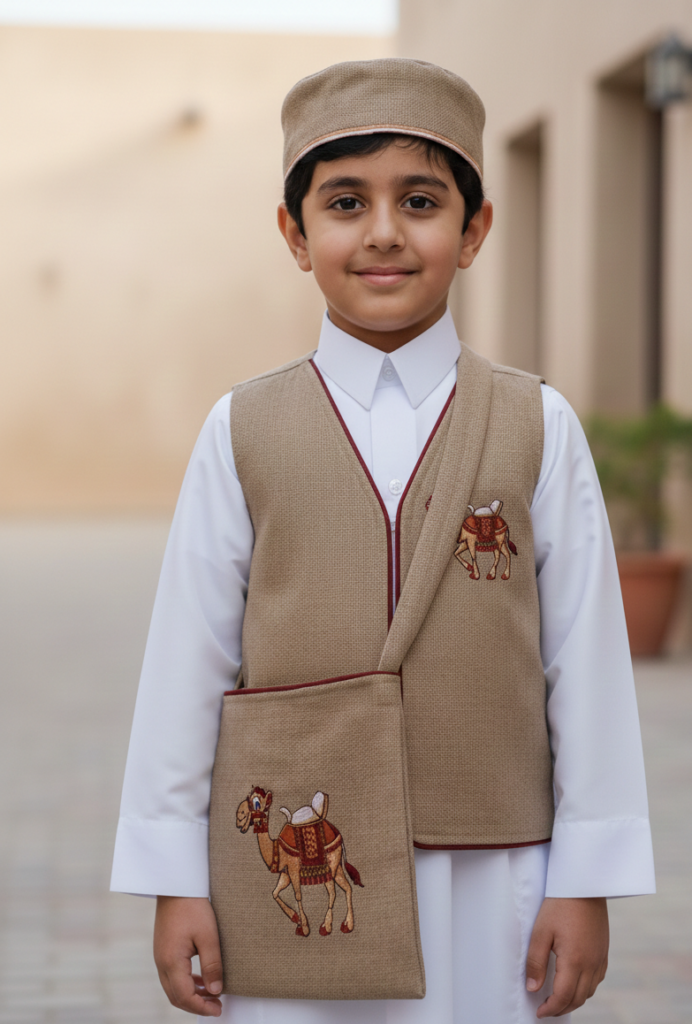 Attire for kids/set ( vest, bag, cap)