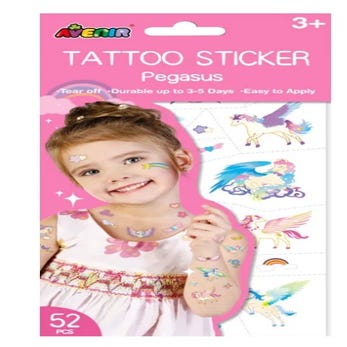 AVENIR TATTOO STICKER - PEGASUS SERIES
INCLUDE 52 PIECES, EASY TO USE AND REMOVE, IN BOX, 3+