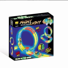 TP TOYS 105PCS LUMINOUS SINGLE LOOP ROTATING ORBIT