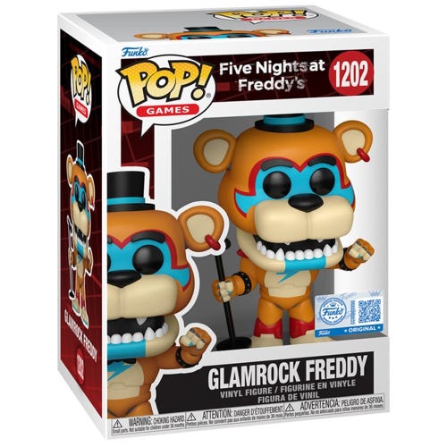 FUNKO POP GAMES FIVE NIGHTS AT FREDDY  GLAMROCK FREDDY EXCLUSIVE