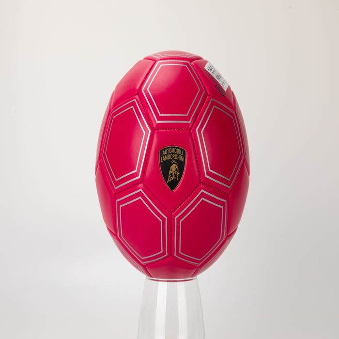 LAMBORGHINI NO.5 MACHINE SEWING PVC SOCCER BALL- ROSE RED