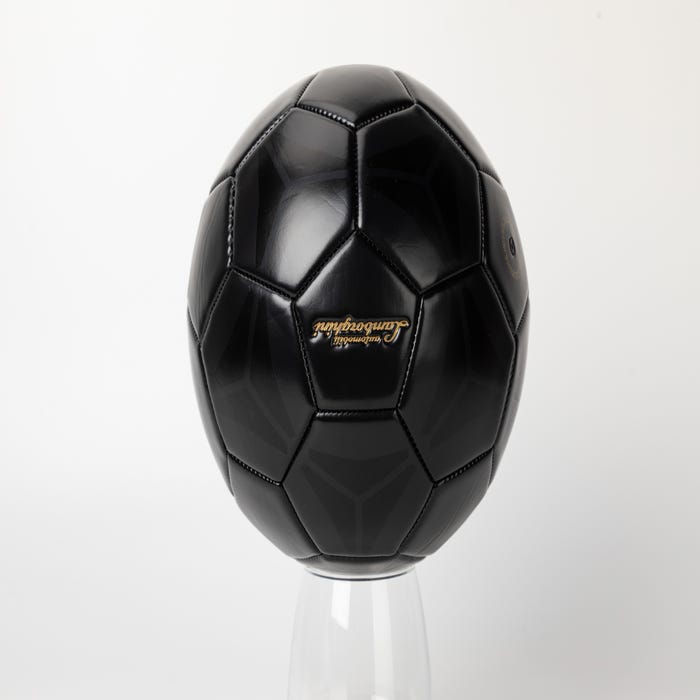 LAMBORGHINI NO.5 MACHINE SEWING PVC SOCCER BALL- BLACK